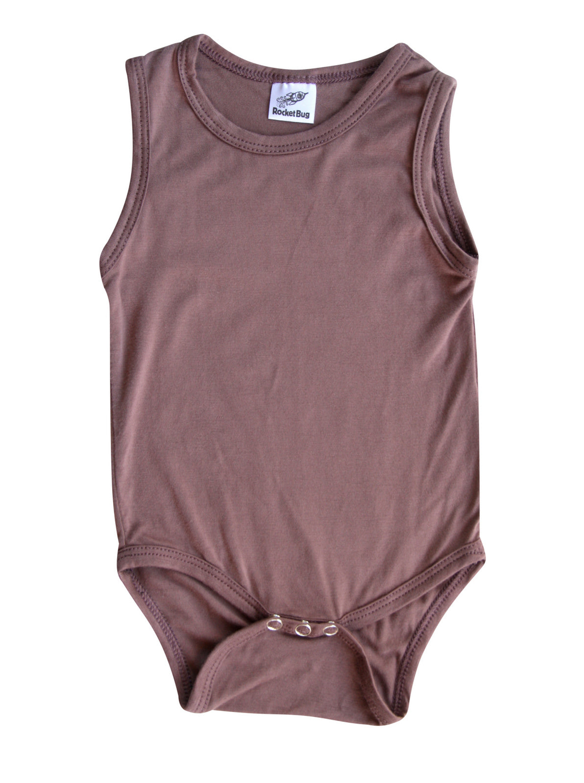 Silky Sleeveless Baby Bodysuit-Unisex, Boys, & Girls, Infant Sleeper Silky Dark Mauve