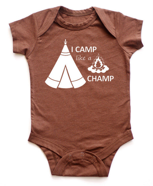 "I Camp Like A Champ" Baby Bodysuit