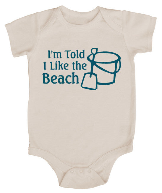 I'm Told I Like The Beach Silhouette Baby Bodysuit