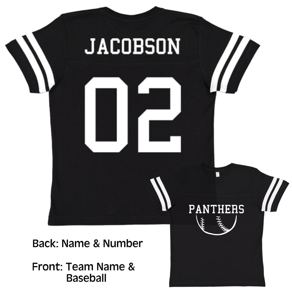Custom Baseball Team Jersey Toddler and Child Personalized with