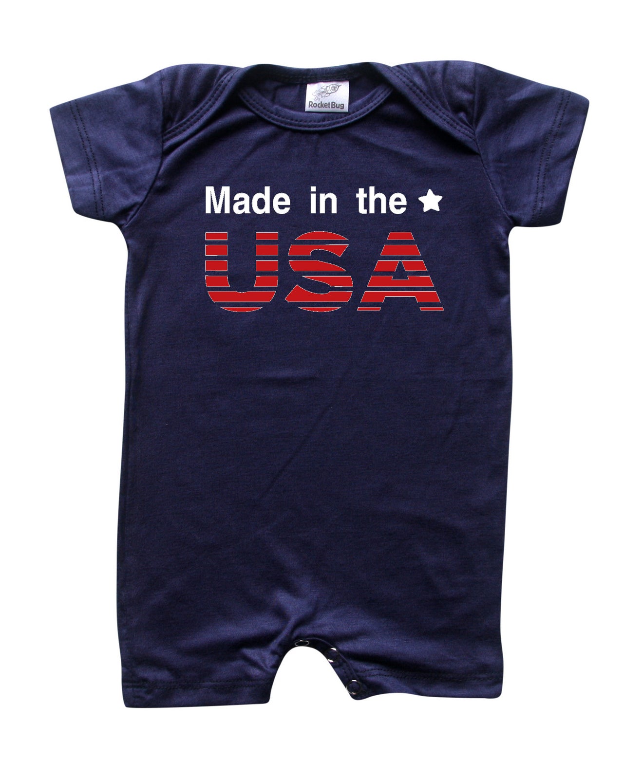 USA Silky Shorts Baby Romper for Boys and Girls -Gender Neutral, Baby Shower gift, newborn, summer, 4th of July