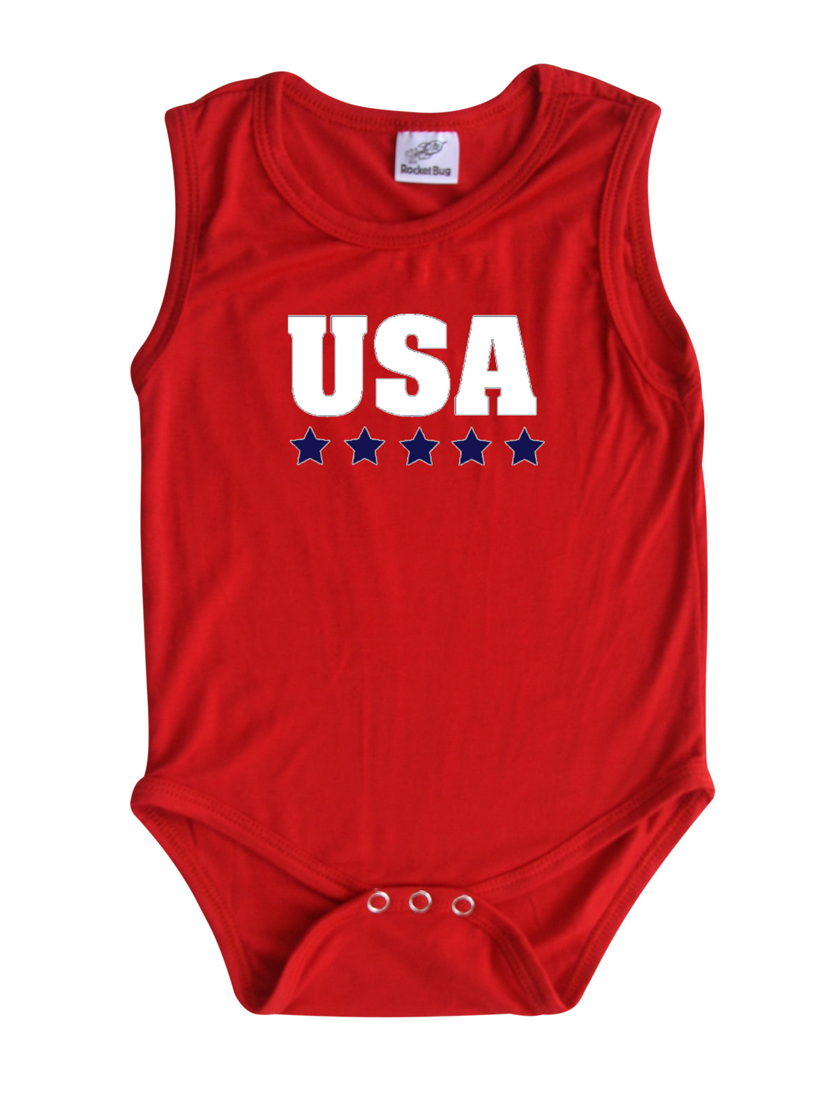USA Silky Sleeveless Baby Bodysuit for Boys and Girls -Gender Neutral, Baby Shower gift, newborn, summer, 4th of July