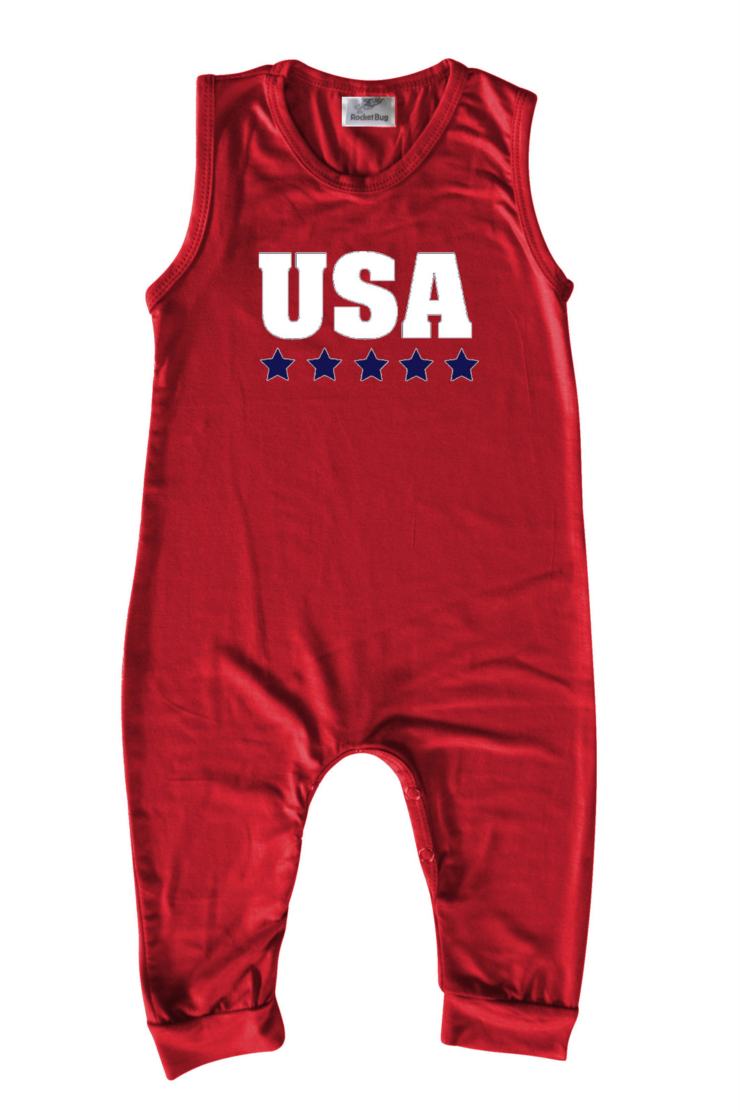 USA Silky Sleeveless Baby Romper for Boys and Girls