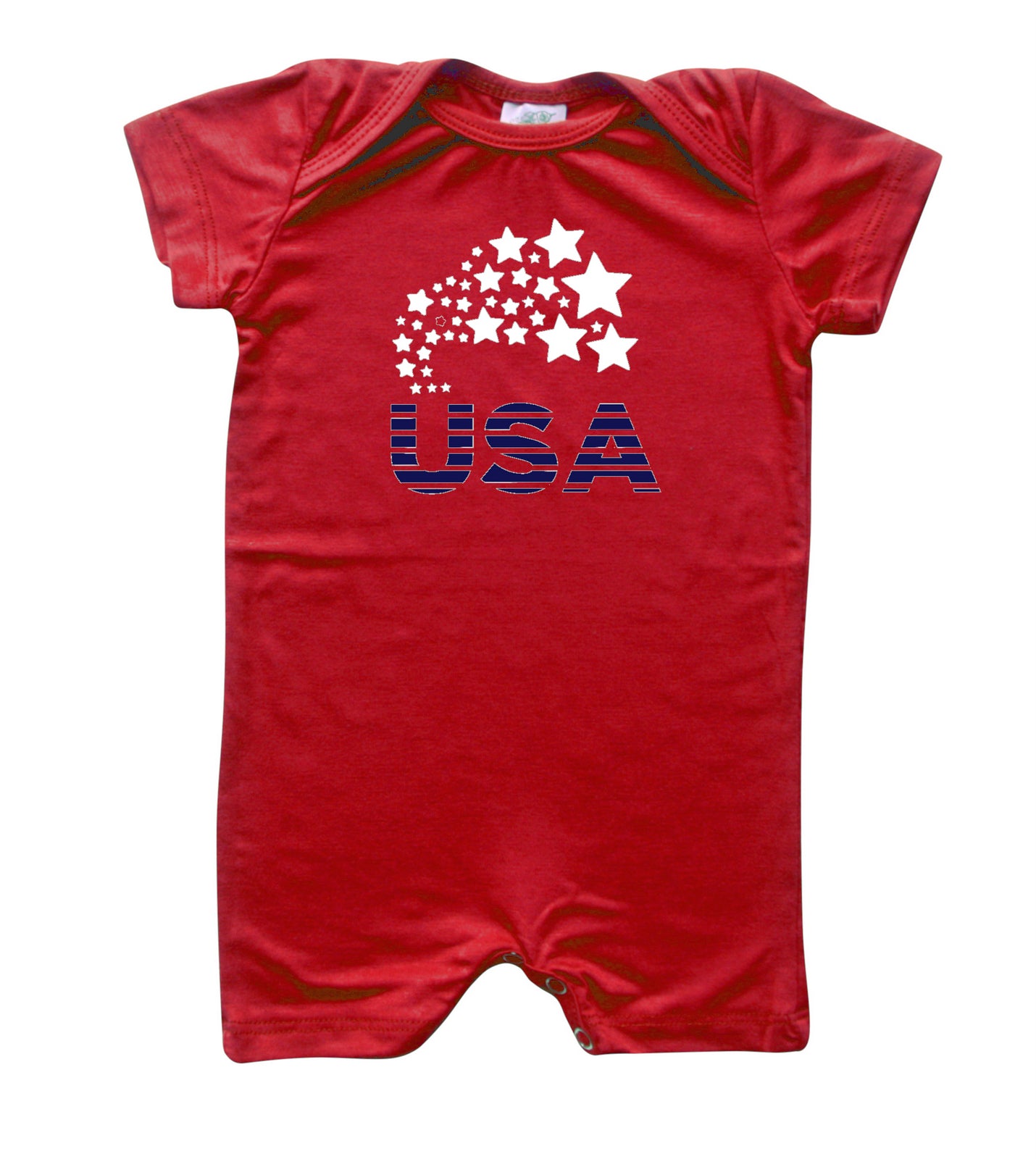 USA Silky Shorts Baby Romper for Boys and Girls -Gender Neutral, Baby Shower gift, newborn, summer, 4th of July