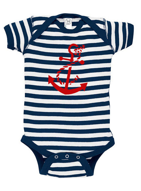 Nautical Anchor Silhouette Baby Bodysuit