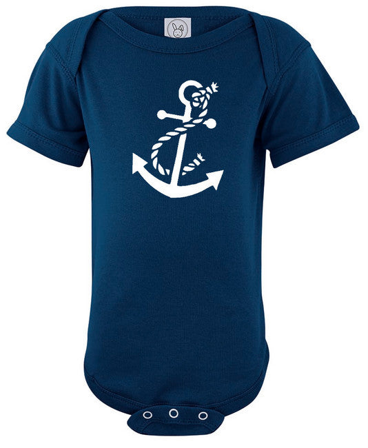 Nautical Anchor Silhouette Baby Bodysuit