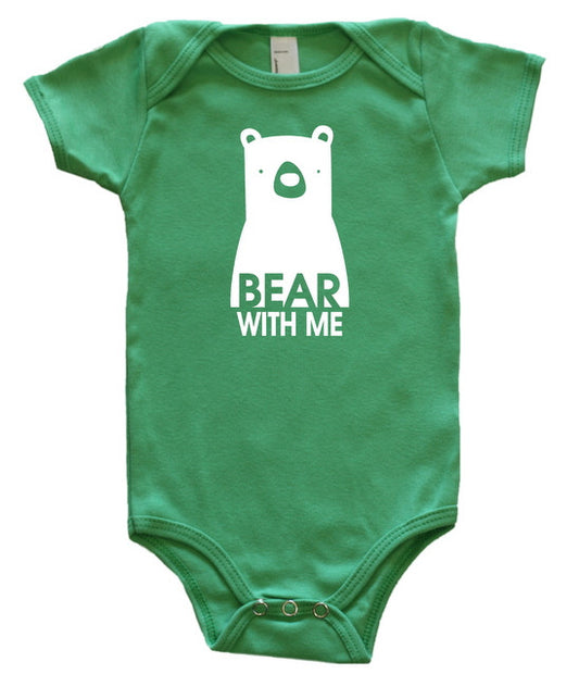 "Bear with Me" Silhouette Baby Bodysuit