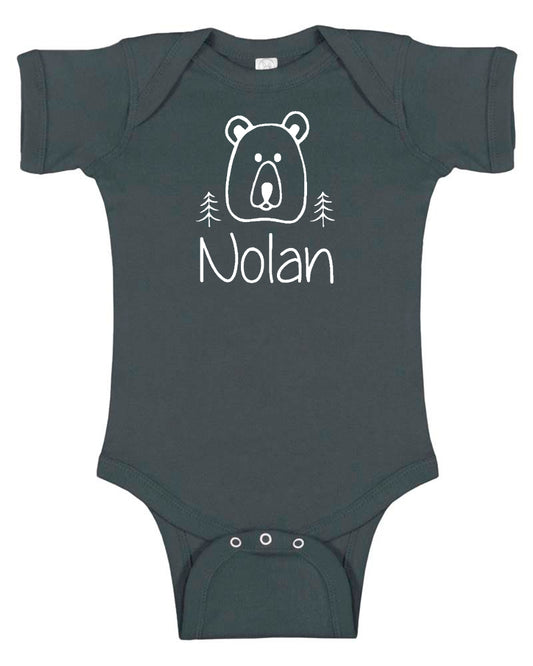 Custom "Bear" Baby Bodysuit Personalized with Name