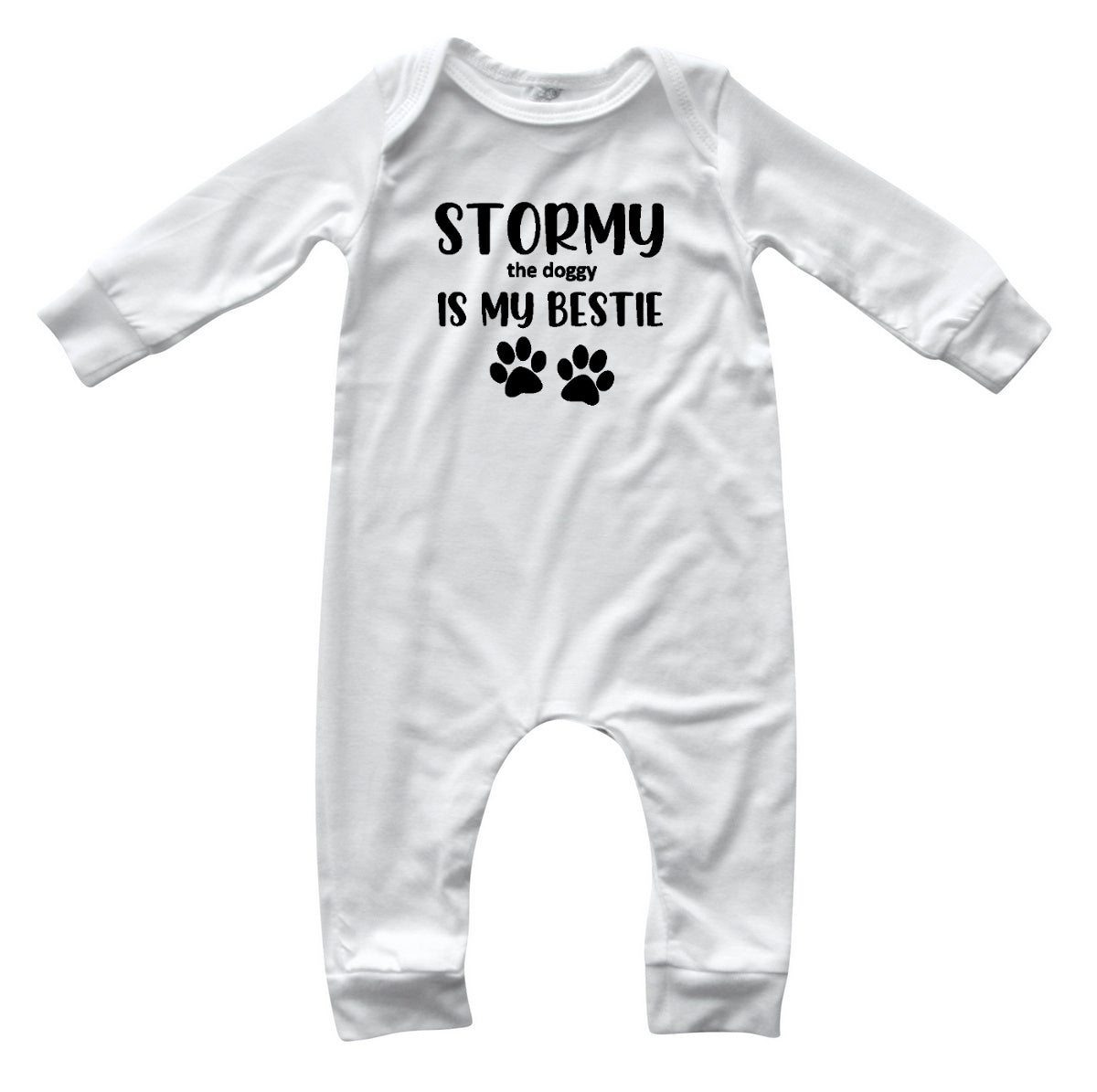 Bestie Personalized Custom Silky Long Sleeve Baby Romper