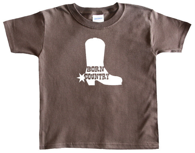 Born Country Cowboy Boot T-Shirt M (10-12)