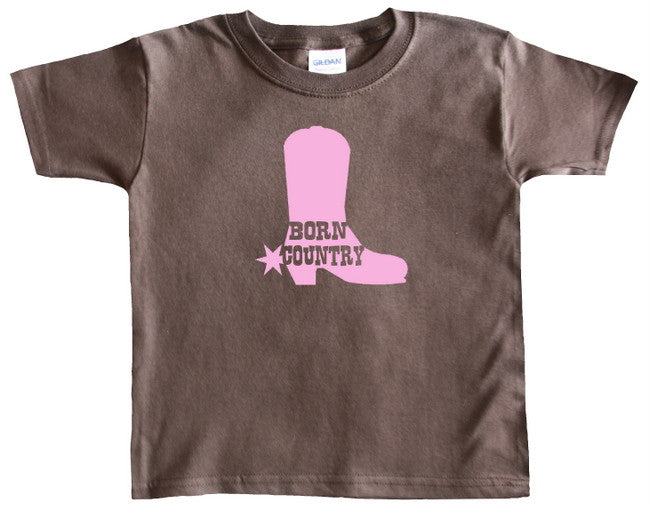 Born Country Cowgirl Boot T-Shirt M (10-12)