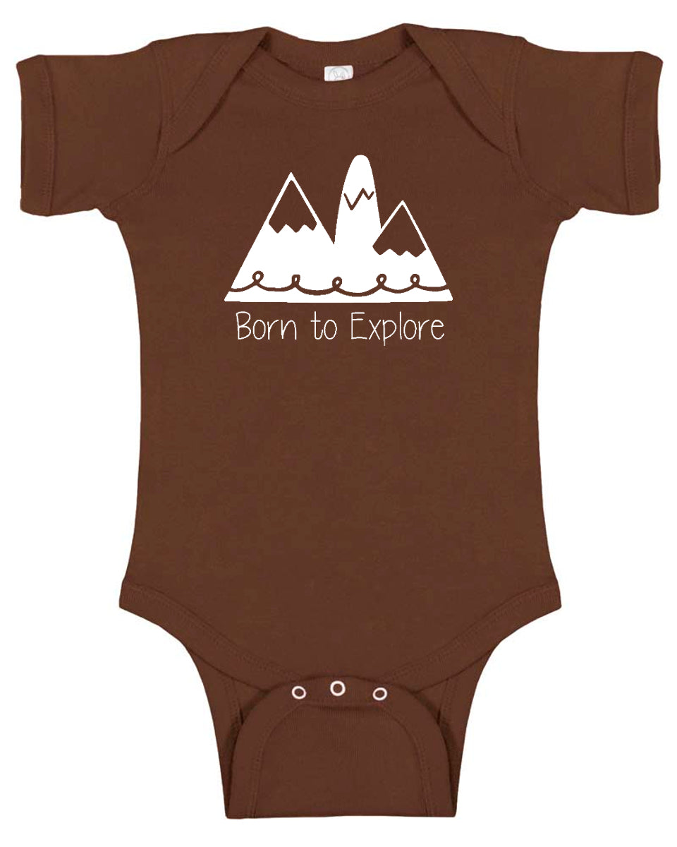 'Born to Explore" Baby Bodysuit for Boys and Girls