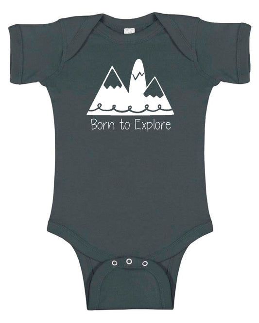 'Born to Explore" Baby Bodysuit for Boys and Girls