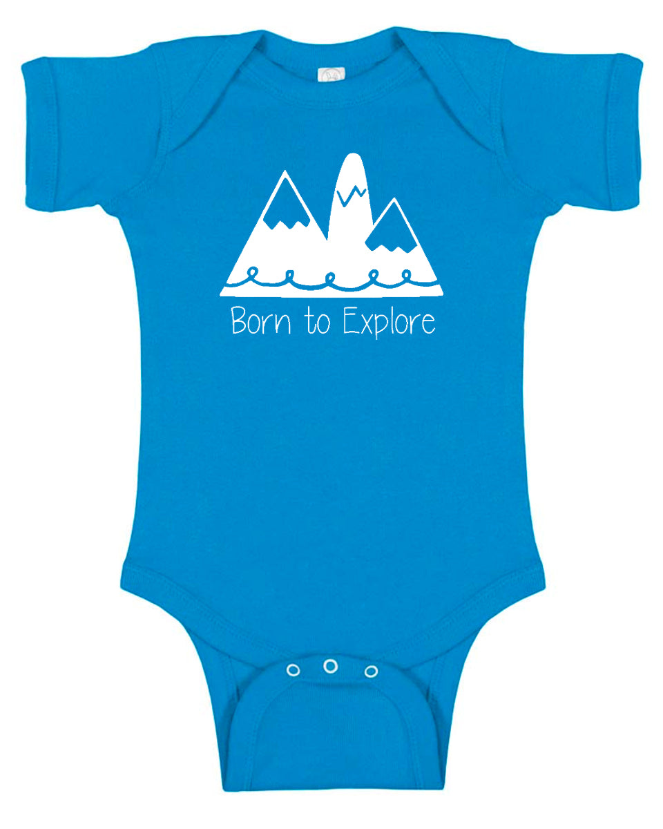 'Born to Explore" Baby Bodysuit for Boys and Girls