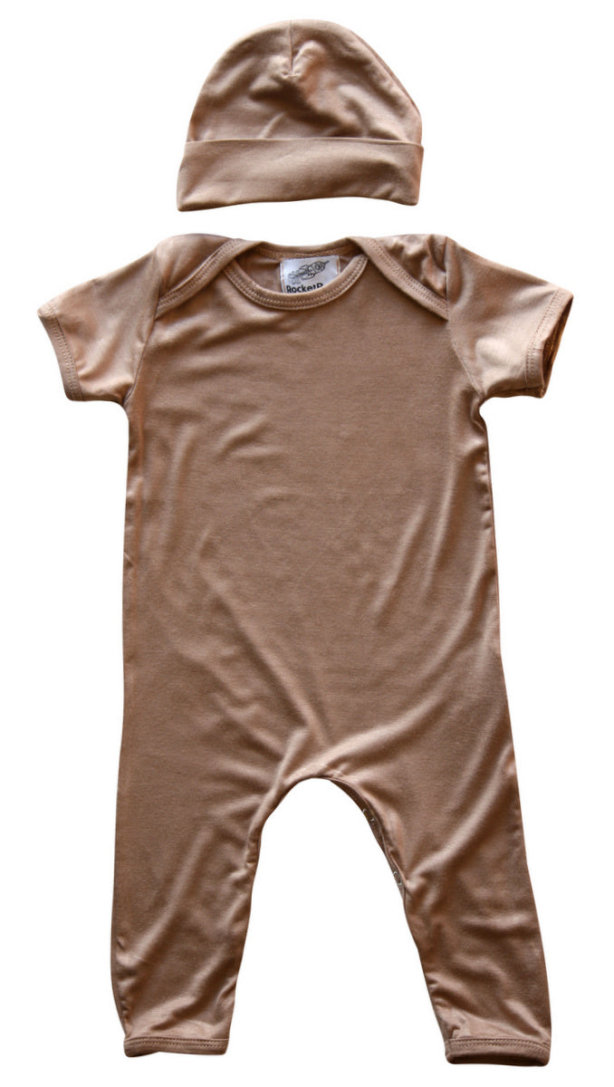 Baby Romper with Matching Hat