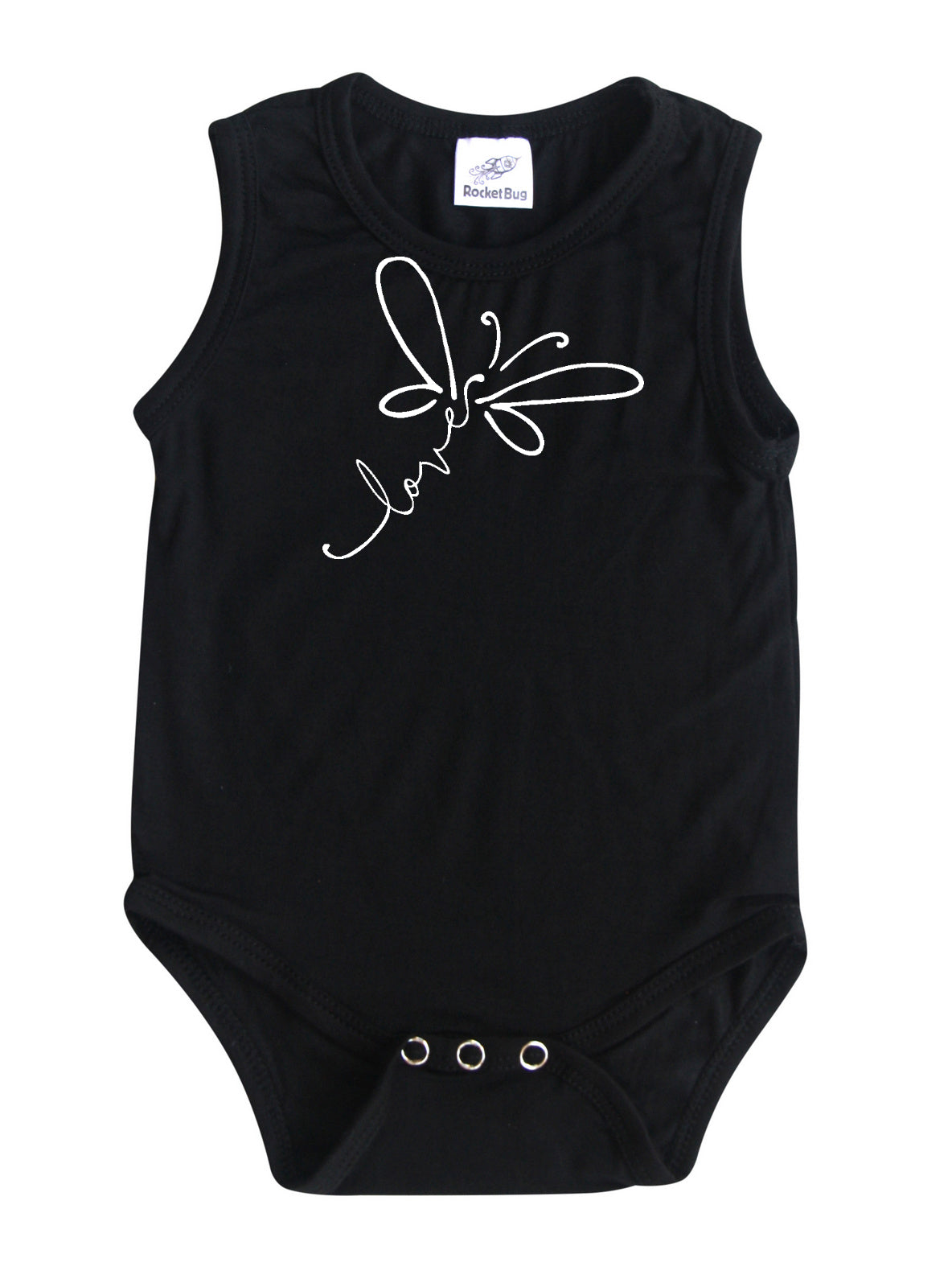 Dragonfly Love Silky Sleeveless Baby Bodysuit