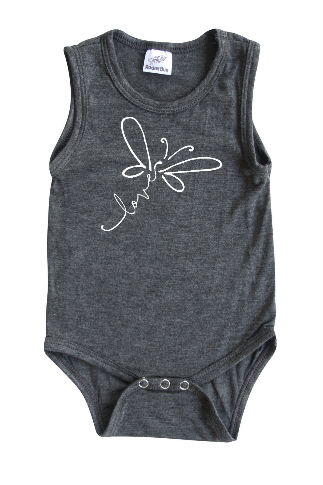 Dragonfly Love Silky Sleeveless Baby Bodysuit