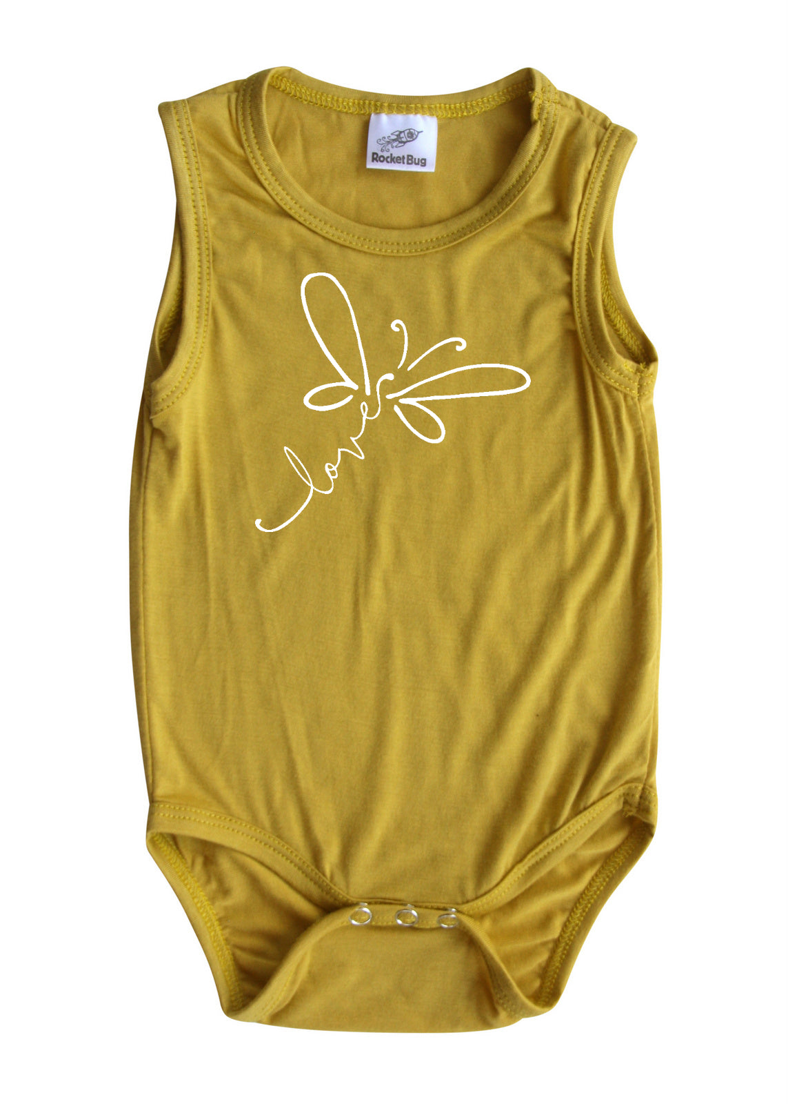 Dragonfly Love Silky Sleeveless Baby Bodysuit