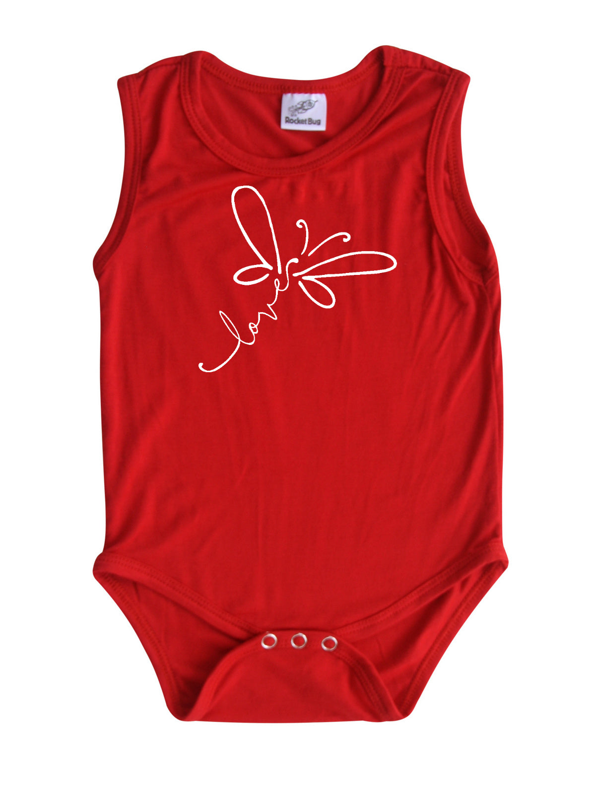 Dragonfly Love Silky Sleeveless Baby Bodysuit