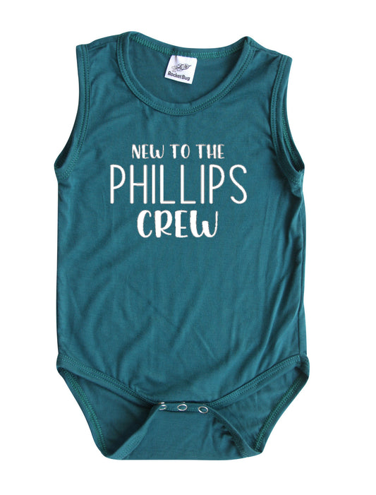 New to the Crew Silky Sleeveless Baby Bodysuit for Boys & Girls Silky Midnight Teal