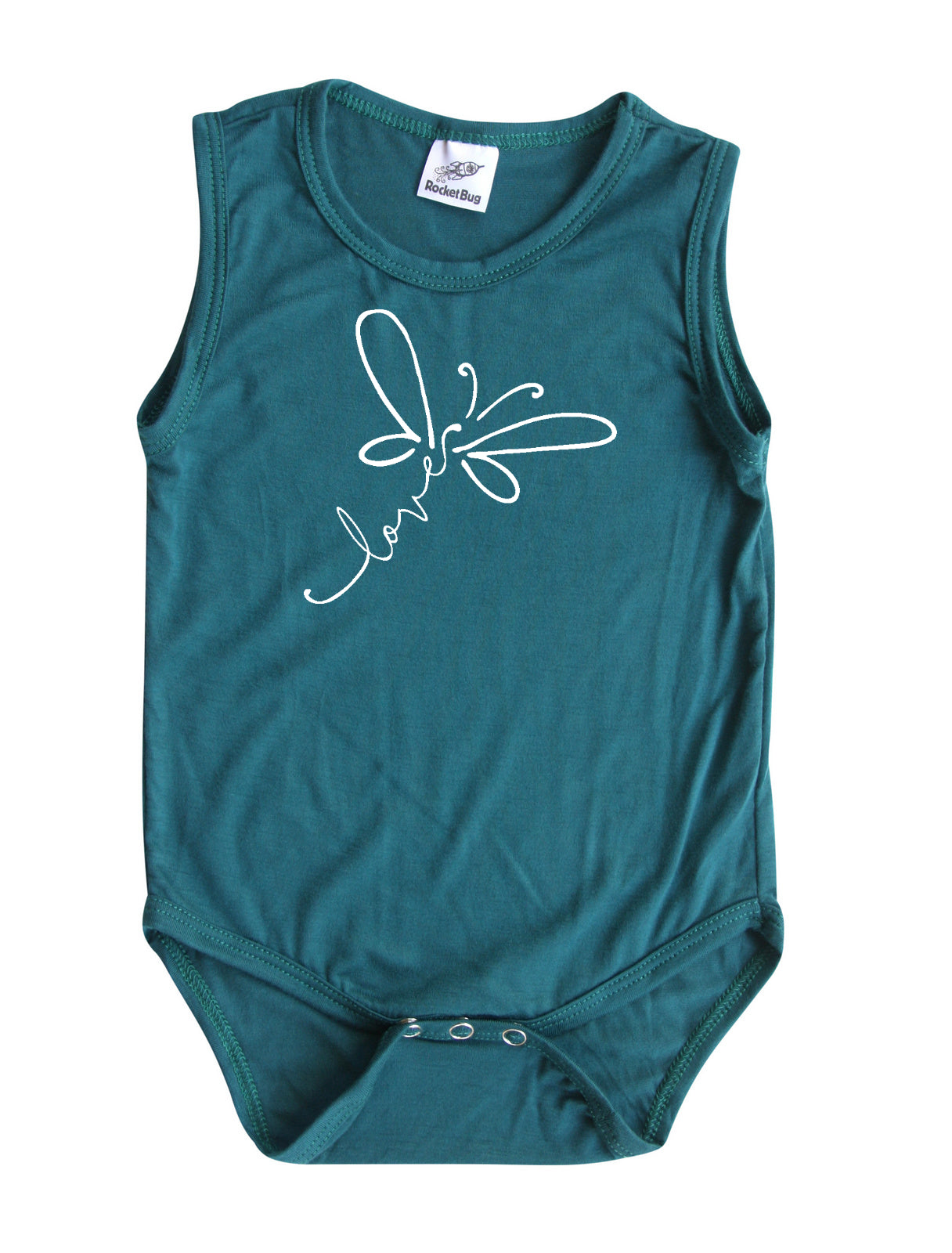 Dragonfly Love Silky Sleeveless Baby Bodysuit