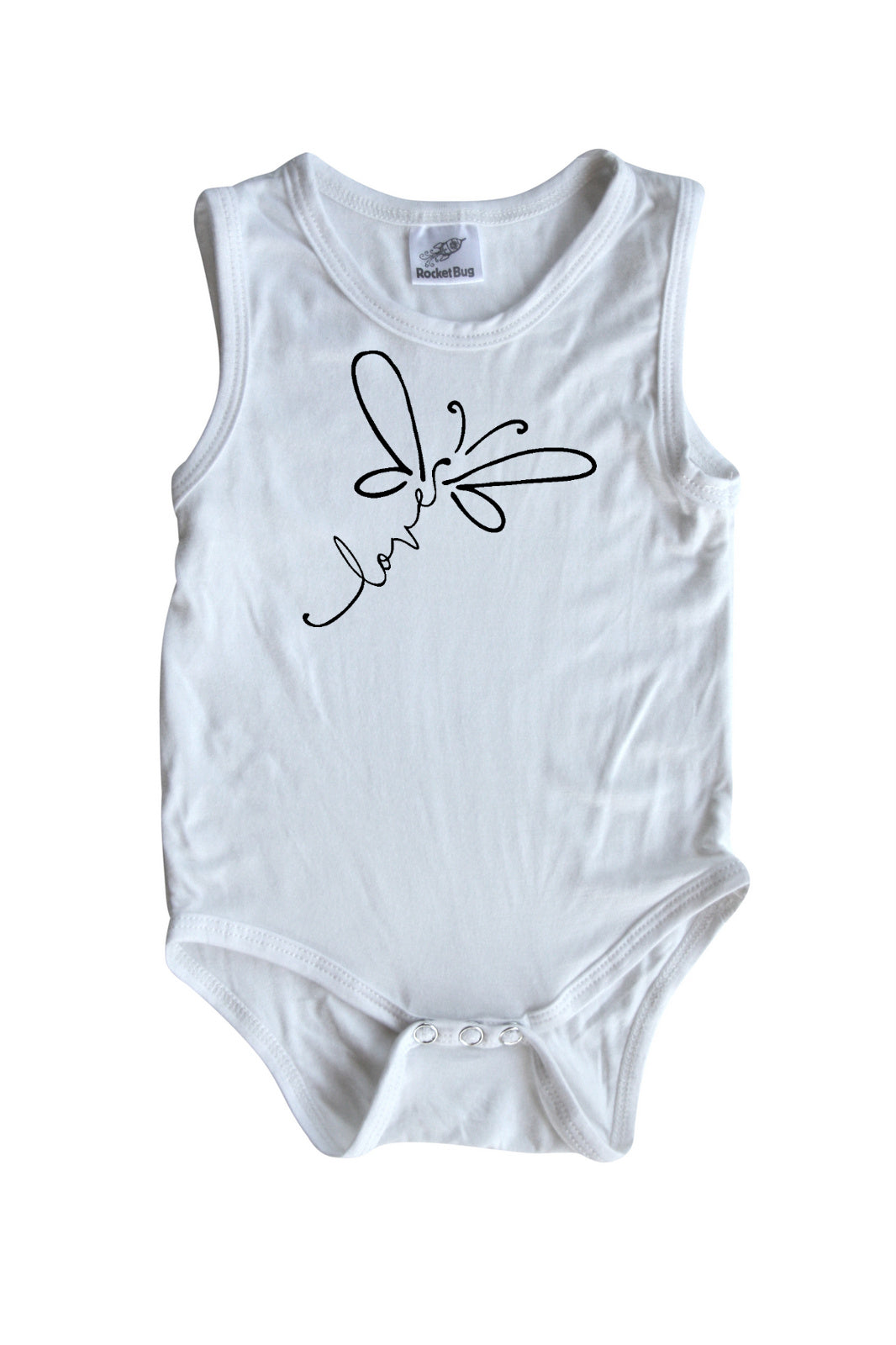 Dragonfly Love Silky Sleeveless Baby Bodysuit