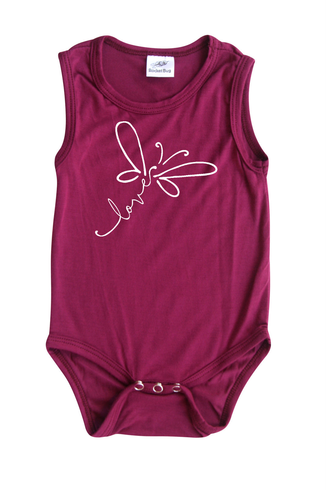 Dragonfly Love Silky Sleeveless Baby Bodysuit