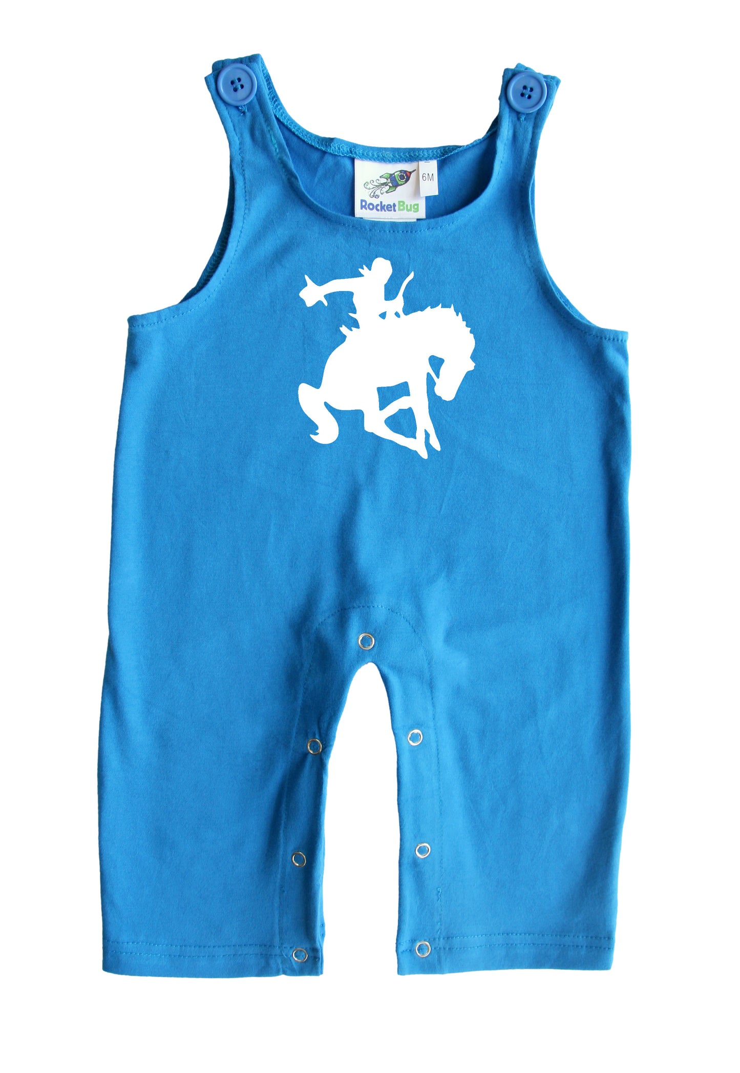 Bucking Cowboy Gender Neutral Baby and Toddler Overalls
