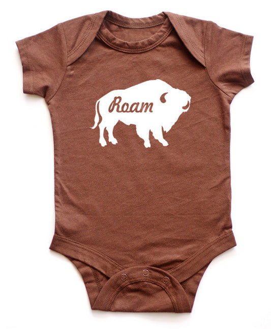 Buffalo "Roam" - Animal Silhouette Baby Bodysuit