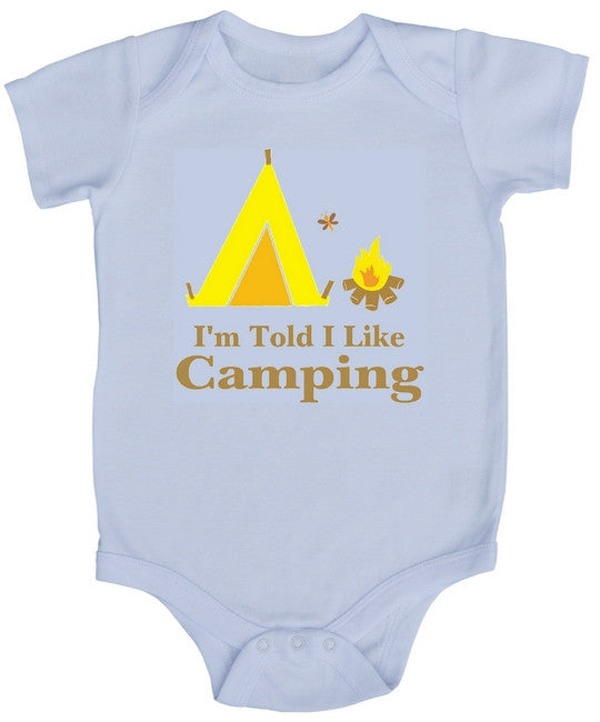 I'm Told I Like Camping Baby Bodysuit