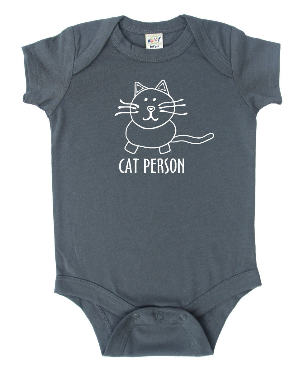 Cat Person Silhouette Baby Bodysuit