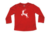 Holiday Christmas Peace Deer- Baby, Toddler, and Big Kids Long Sleeve T-Shirt