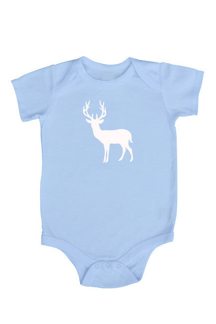 Farm Animal Silhouette Baby Bodysuit-Deer