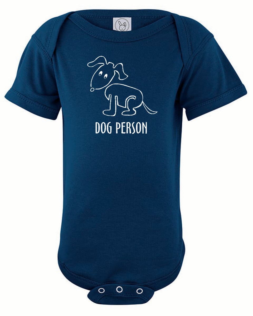 Dog Person Silhouette Baby Bodysuit