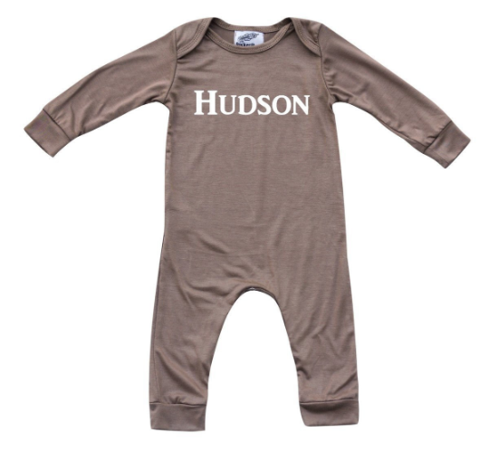 Personalized Silky Long Sleeve Baby Romper for Boys and Girls