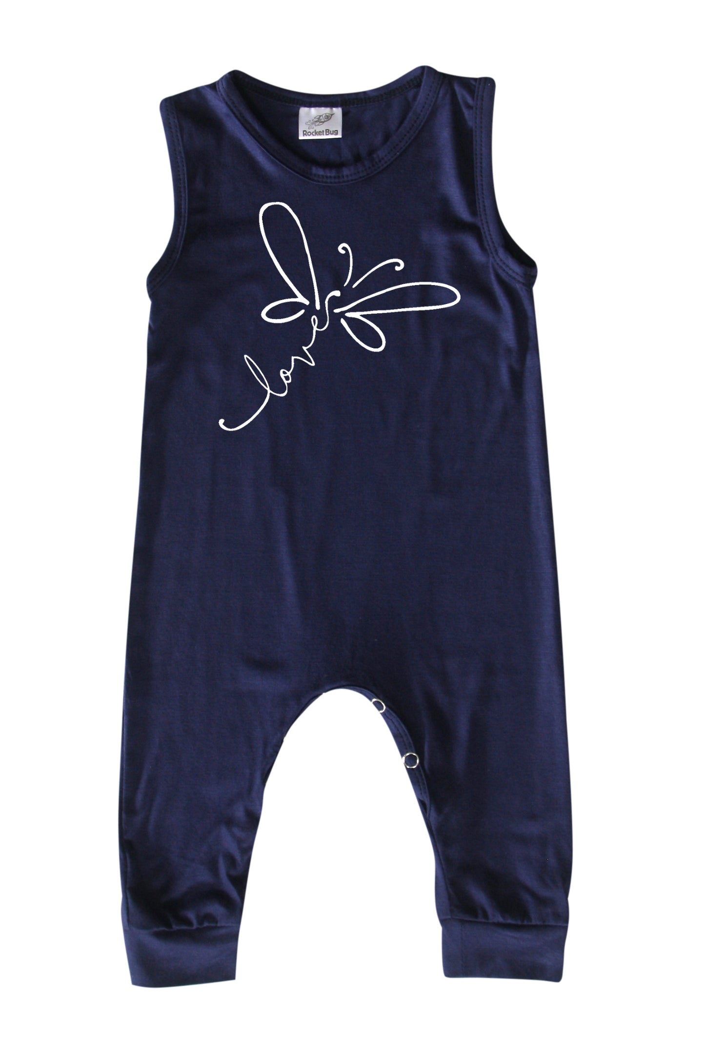 Dragonfly Love Silky Sleeveless Baby Romper for Boys and Girls
