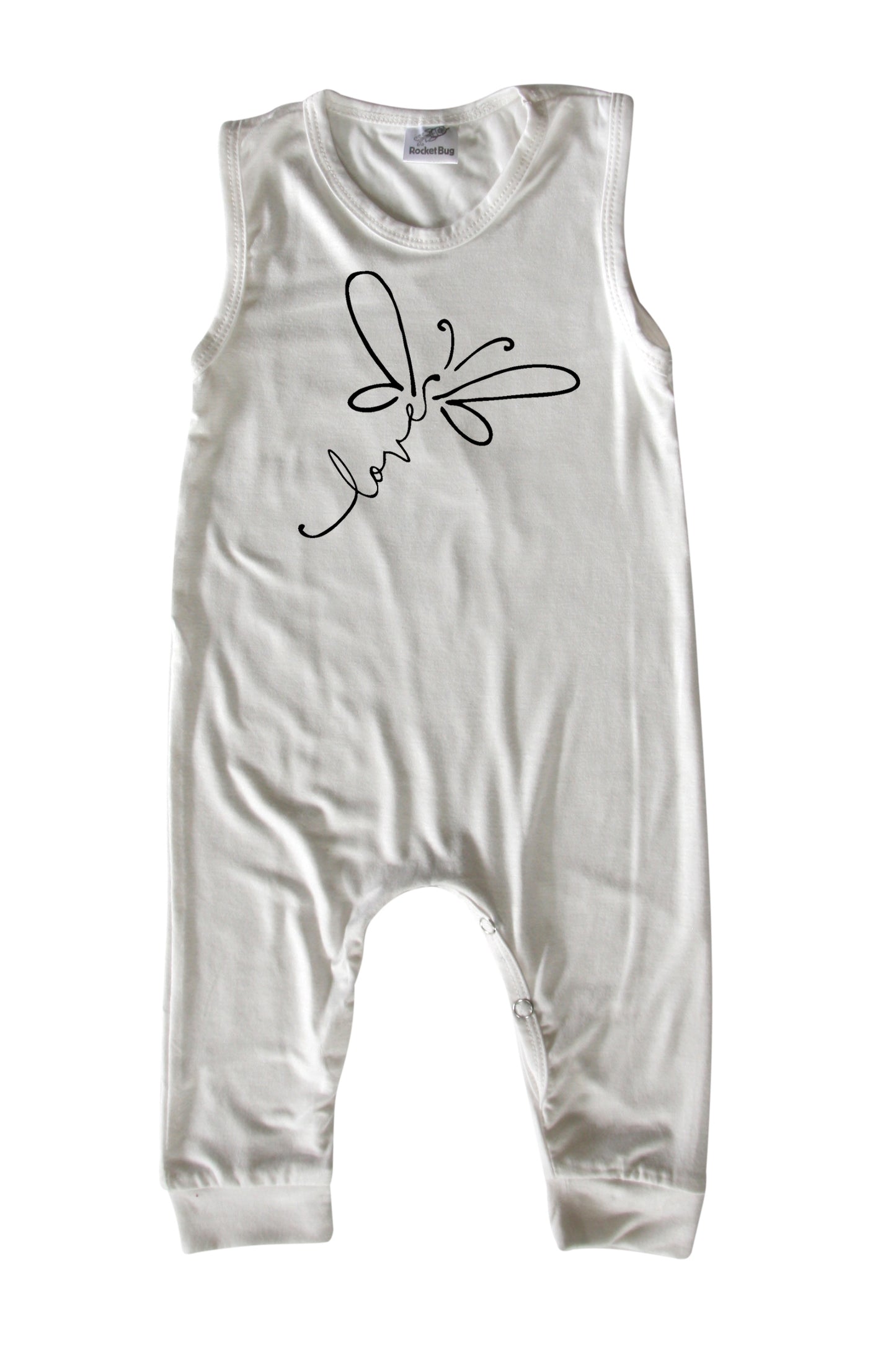 Dragonfly Love Silky Sleeveless Baby Romper for Boys and Girls