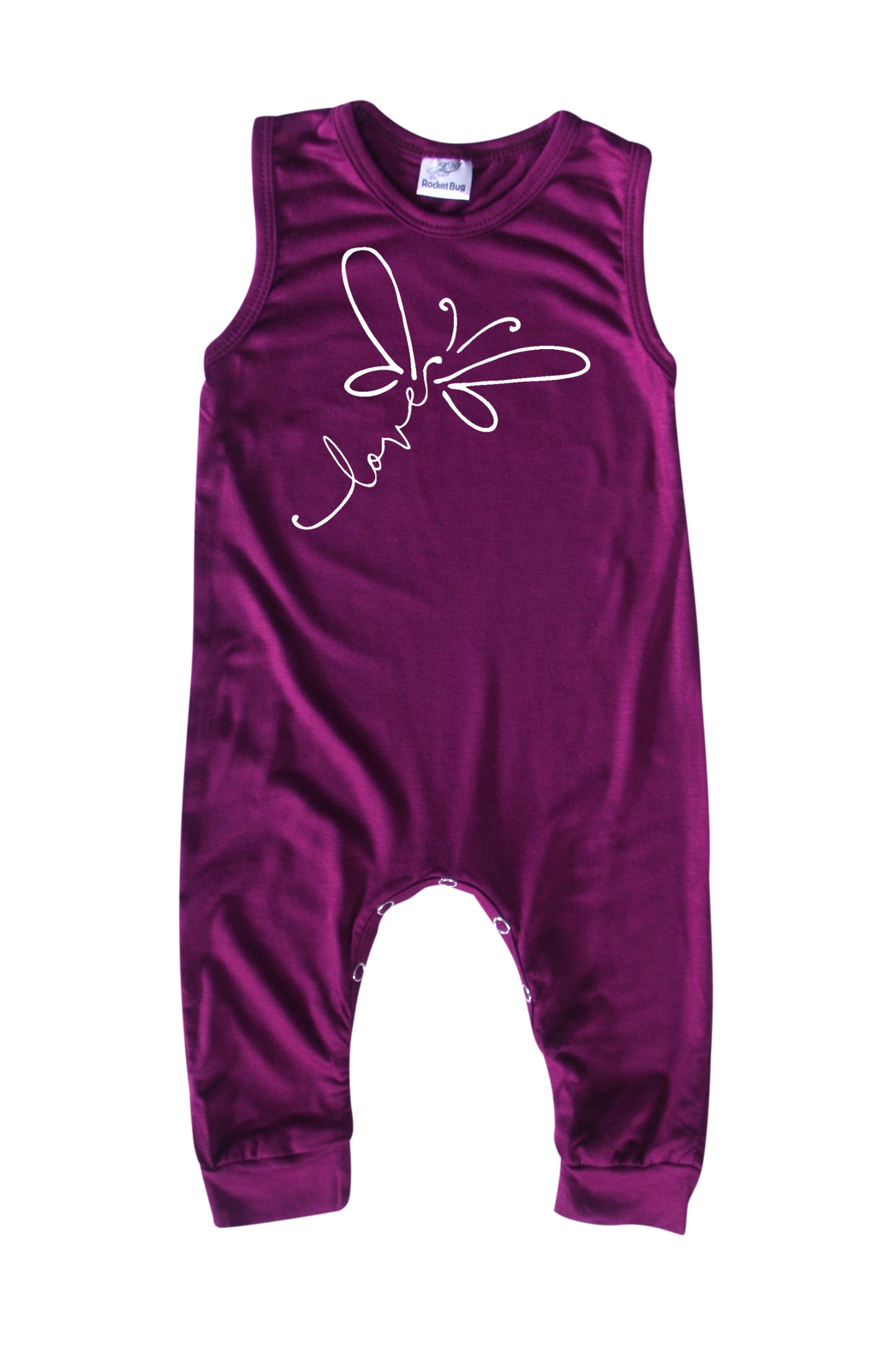 Dragonfly Love Silky Sleeveless Baby Romper for Boys and Girls
