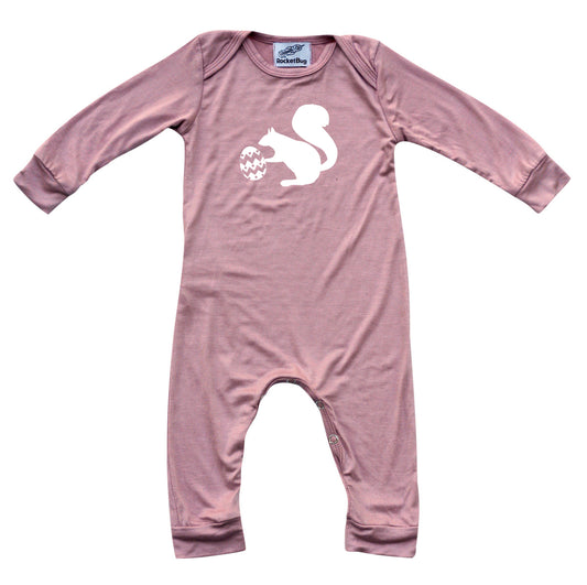 Easter Squirrel Animal Silhouette Romper