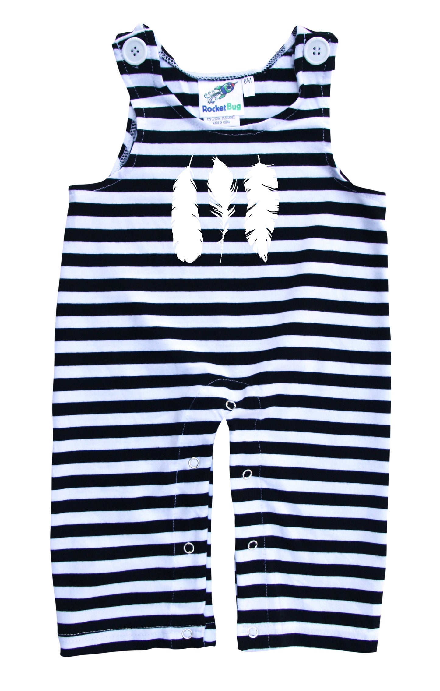 Feathers Gender Neutral Baby and Toddler Overalls