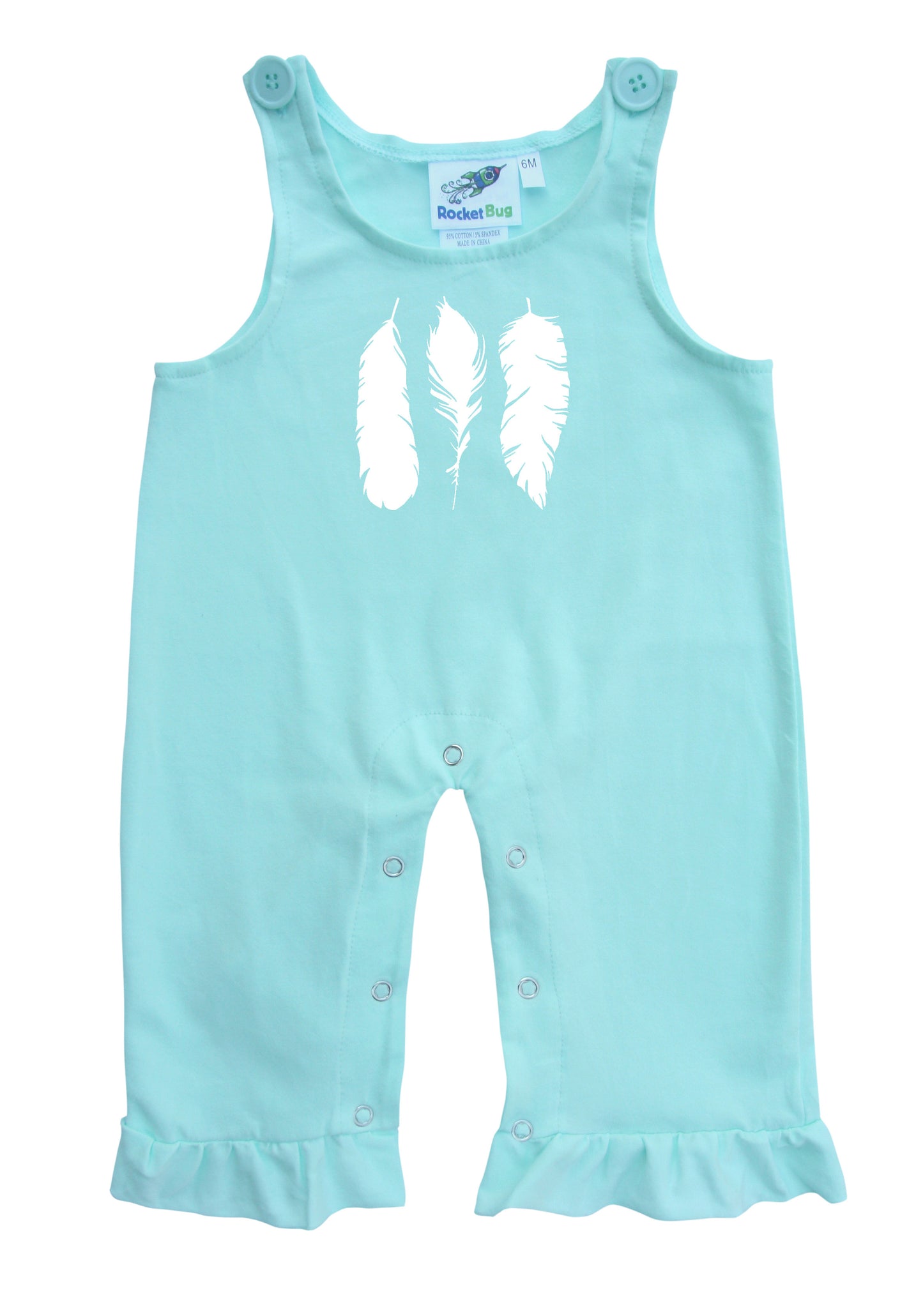 Feathers Gender Neutral Baby and Toddler Overalls