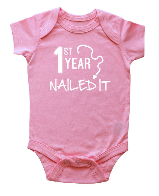 First Year Nailed It Baby Bodysuit