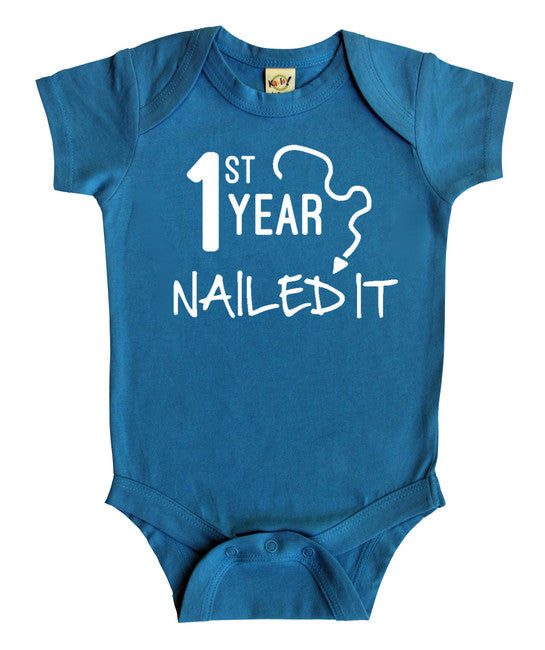 First Year Nailed It Baby Bodysuit