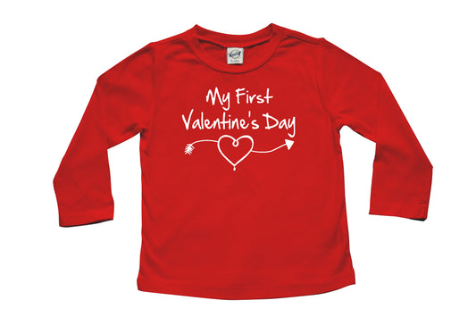 Valentine 'My First Valentine's Day' Long Sleeve T-shirt