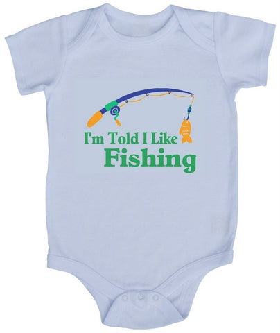 I'm Told I Like Fishing Baby Bodysuit 