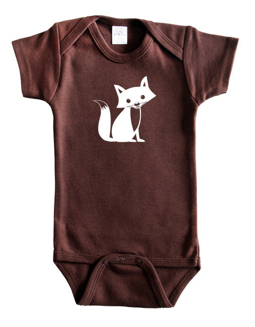 Woodland Fox Silhouette Baby Bodysuit