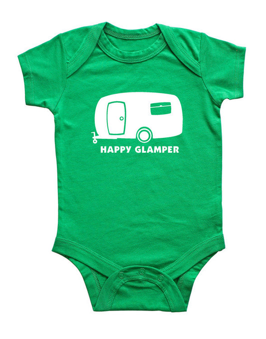 "Happy Glamper" Baby Bodysuit