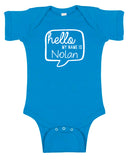 Custom "Hello My Name Is..." Baby Bodysuit Personalized with Name