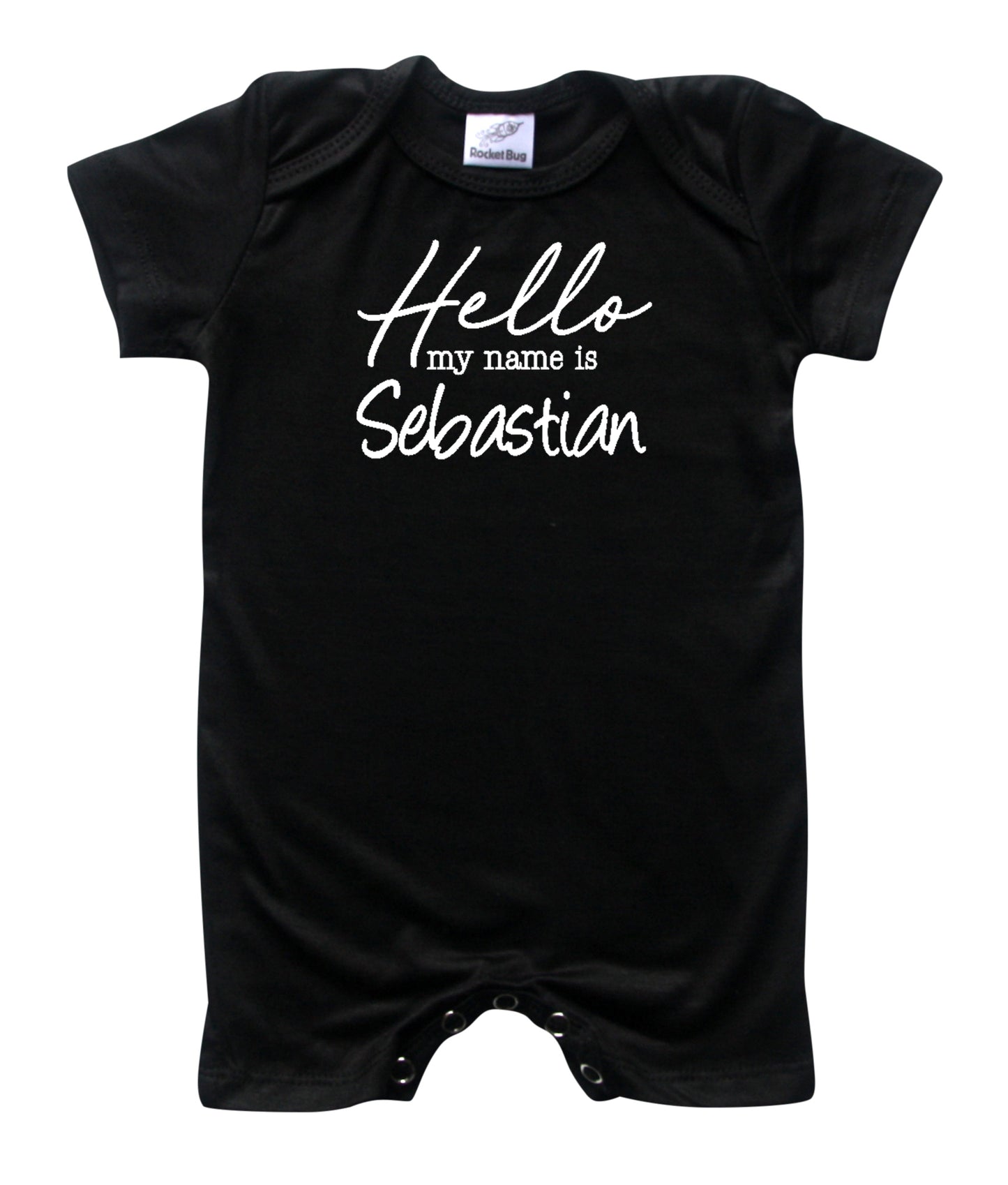 Hello My Name Is Personalized Silky Baby Romper Shorts for Boys and Girls