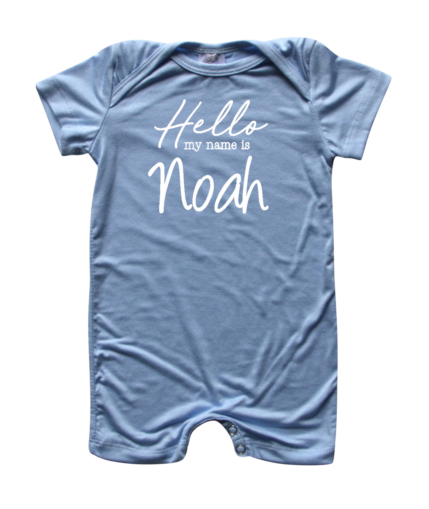Hello My Name Is Personalized Silky Baby Romper Shorts for Boys and Girls